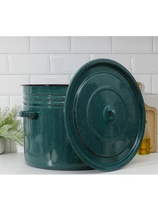 Бак эмалированный, 40 л, индукция, цвет зелёный
