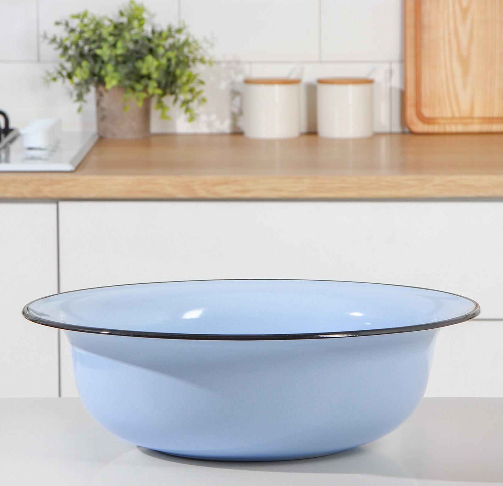 Таз, 7 л, 39×12 см, индукция, цвет голубой