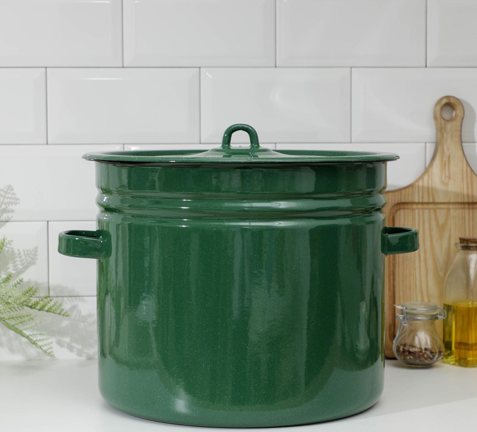 Бак эмалированный, 20 л, индукция, цвет зелёный