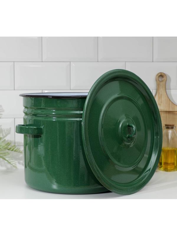 Бак эмалированный, 20 л, индукция, цвет зелёный