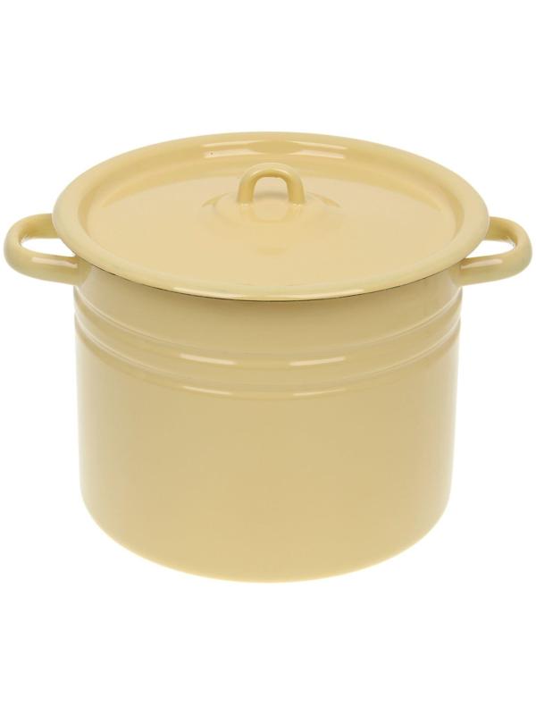 Кастрюля цилиндрическая, 9 л, индукция, без декора, цвет бежевый