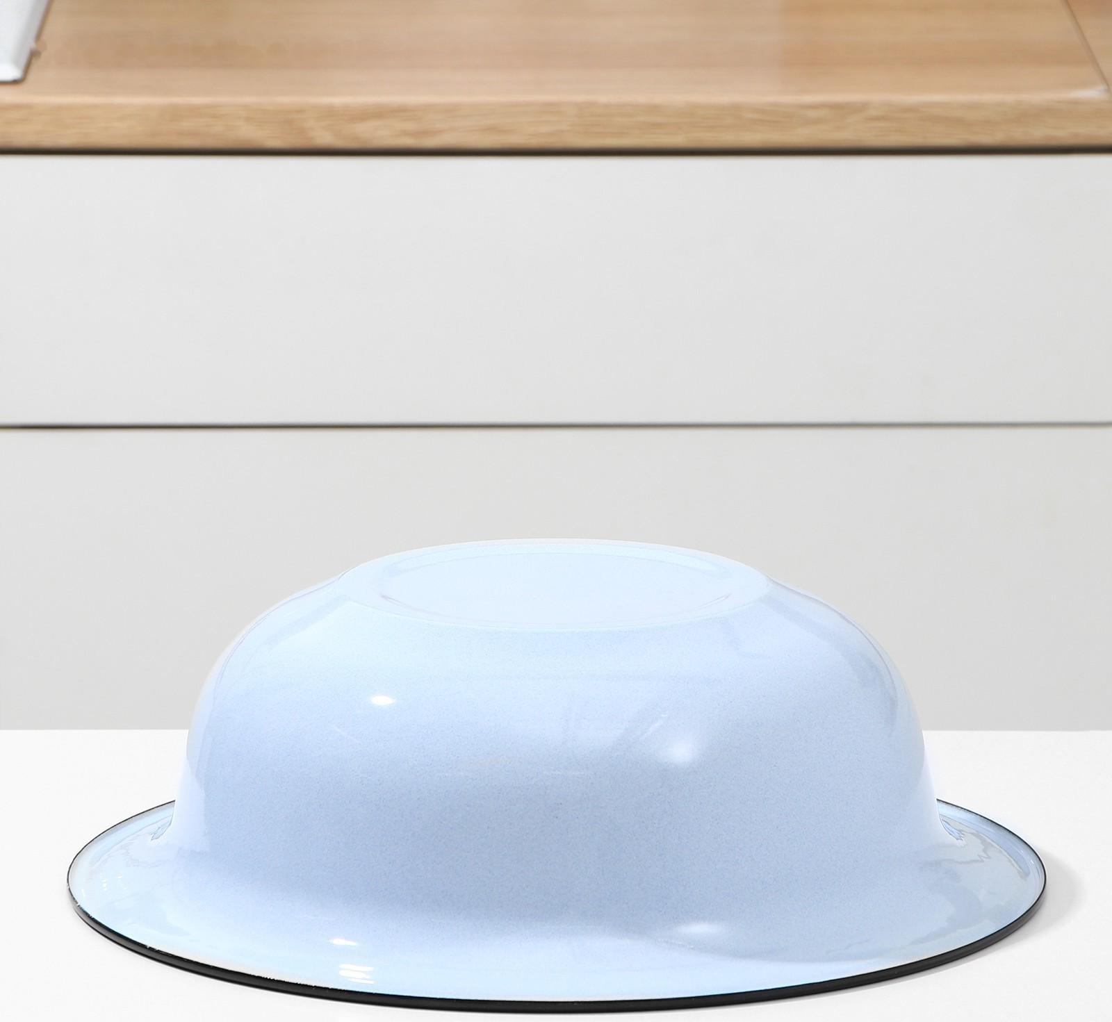 Таз «Клубника садовая», 7 л, 38,5×12 см, индукция, цвет серо-голубой