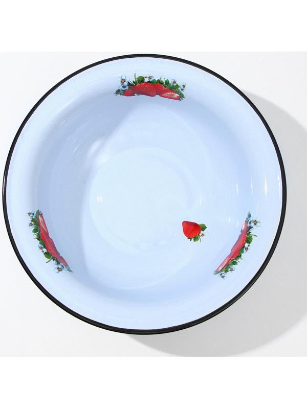 Таз «Клубника садовая», 7 л, 38,5×12 см, индукция, цвет серо-голубой