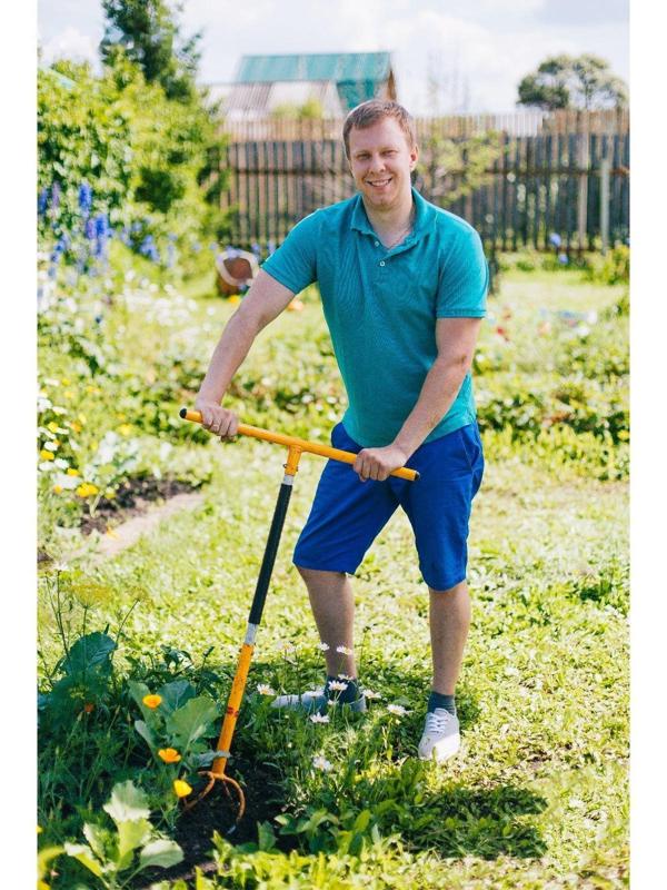 Культиватор, 60 × 19,5 см, металлический черенок, TORNADICA