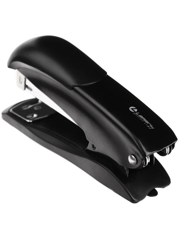 Степлер № 24/6 и 26/6 Lamark Ulrich, чёрный, металлический корпус, встроенный антистеплер, индикатор скоб, до 20 листов