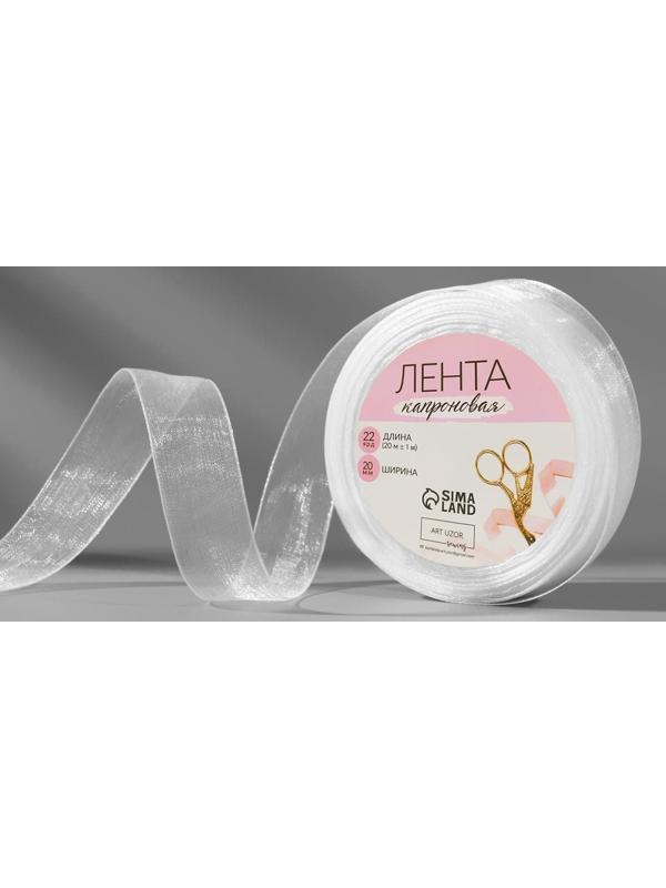 Лента капроновая, 20 мм, 20 ± 1 м, цвет белый №1
