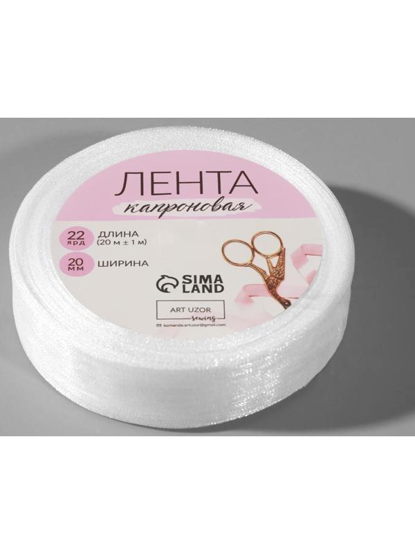 Лента капроновая, 20 мм, 20 ± 1 м, цвет белый №1