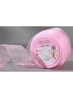 Лента капроновая, 40 мм, 20 ± 1 м, цвет светло-розовый №04
