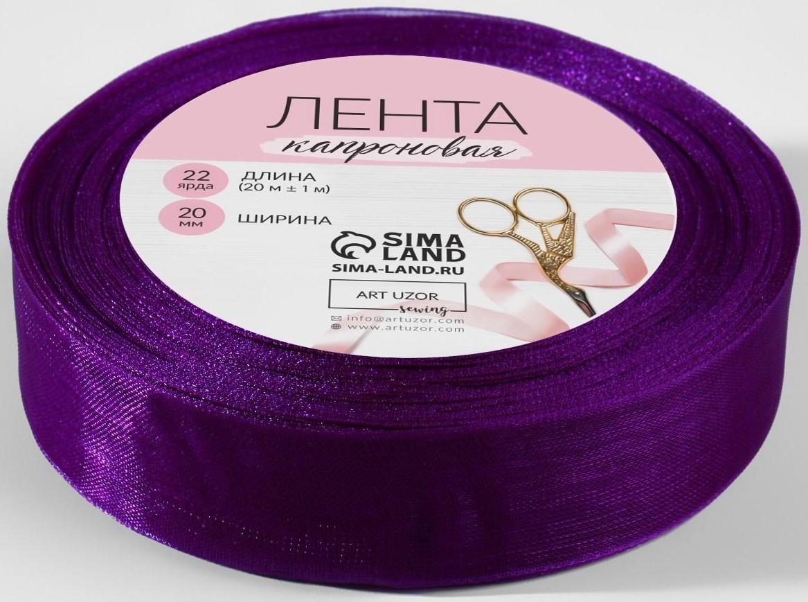 Лента капроновая, 20 мм, 20 ± 1 м, цвет фиолетовый №35