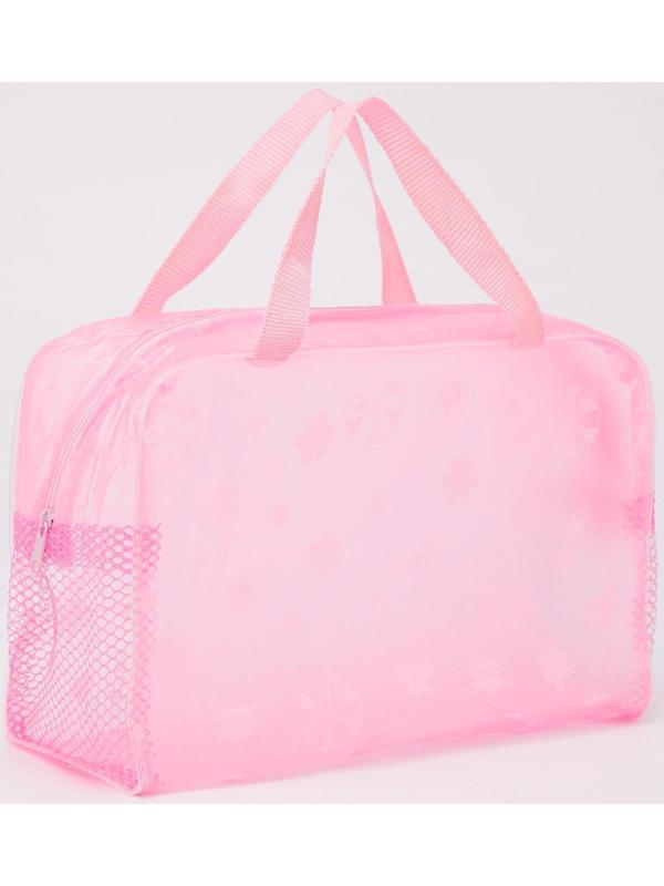 Косметичка на молнии, цвет розовый