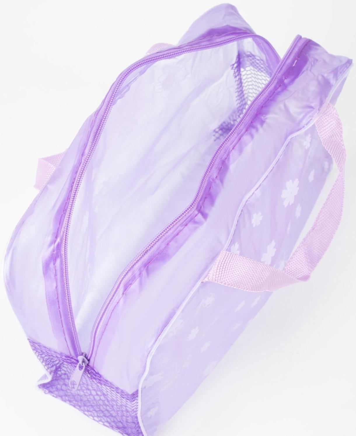 Косметичка на молнии, цвет сиреневый