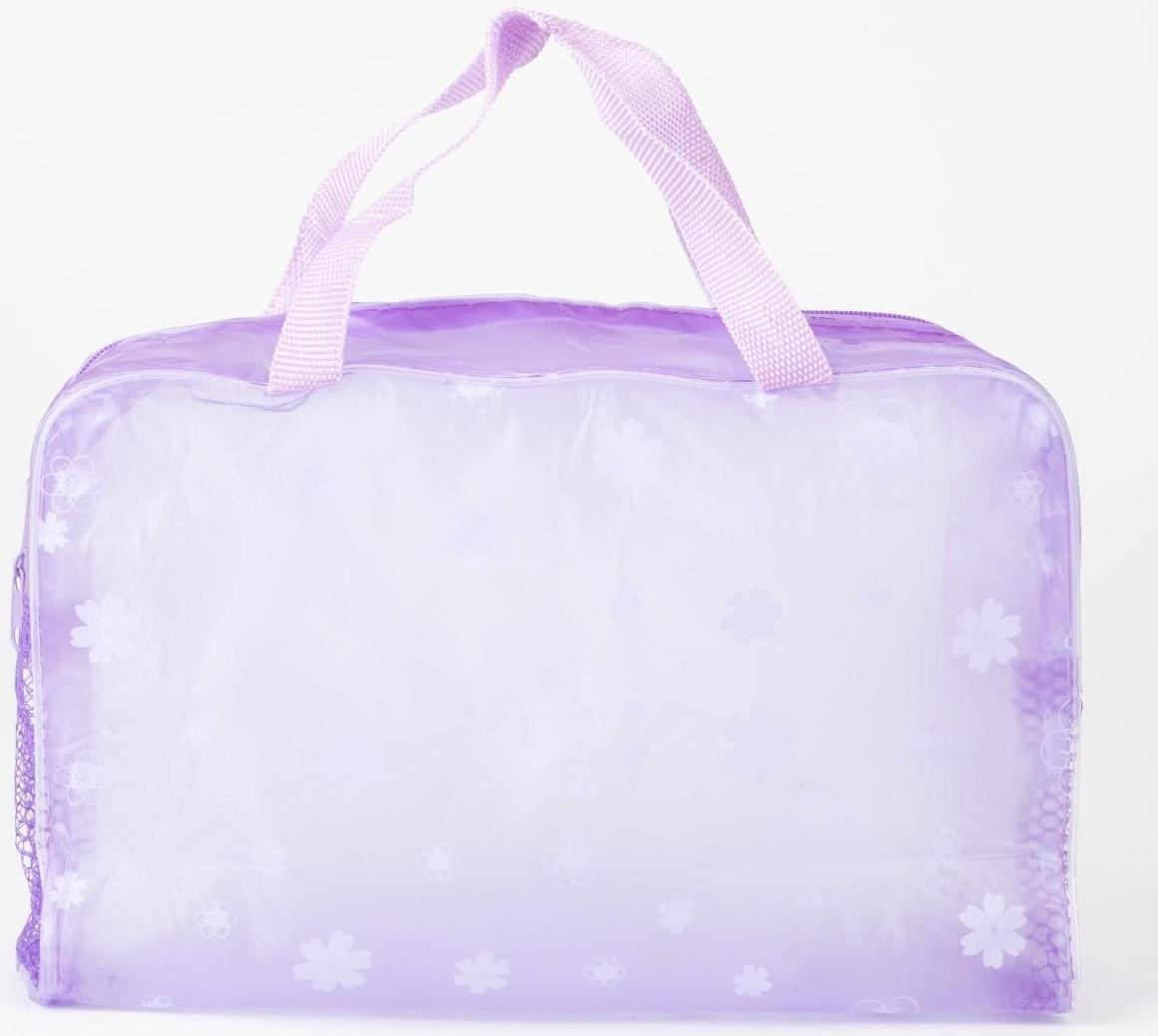 Косметичка на молнии, цвет сиреневый