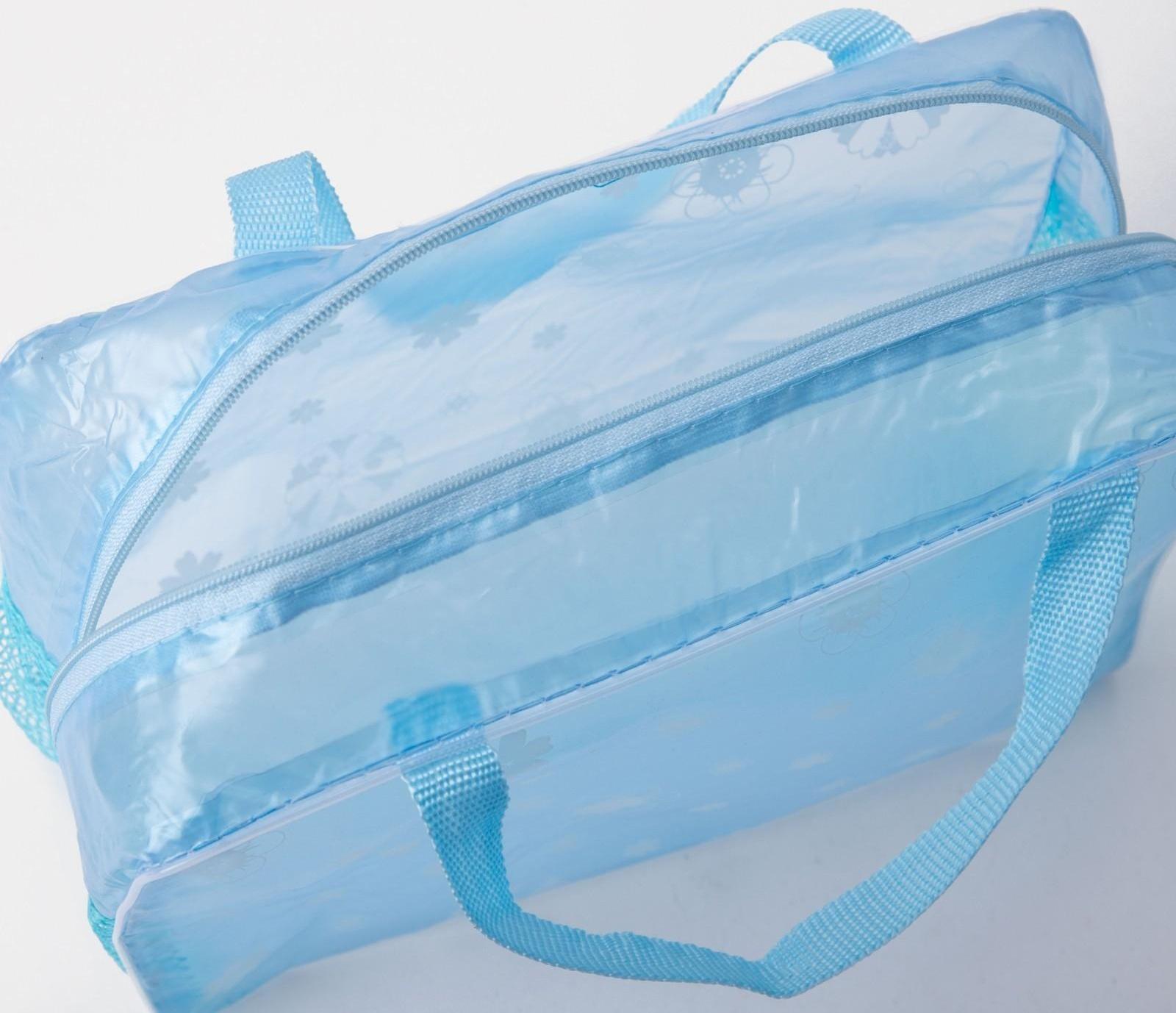 Косметичка на молнии, цвет голубой