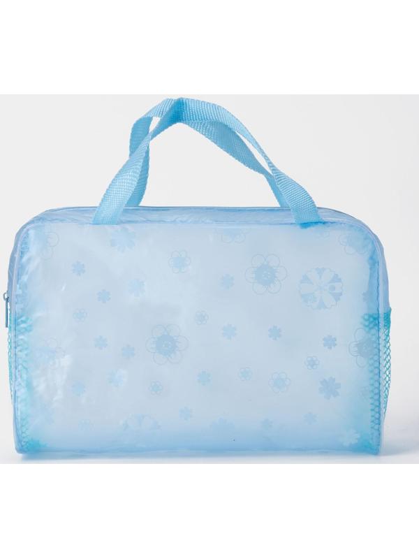 Косметичка на молнии, цвет голубой