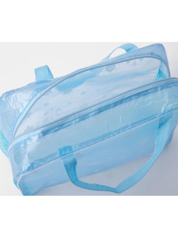 Косметичка на молнии, цвет голубой