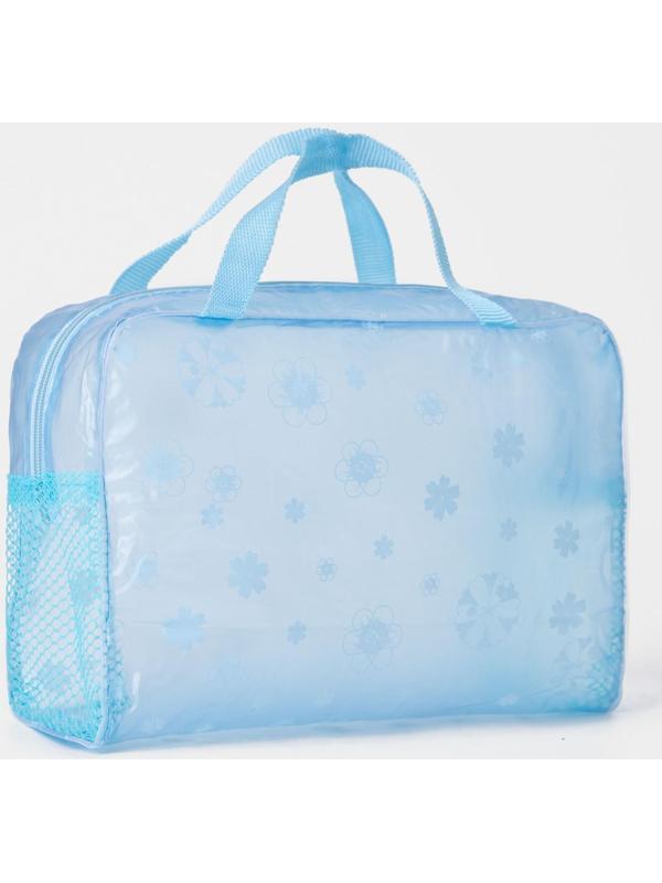 Косметичка на молнии, цвет голубой
