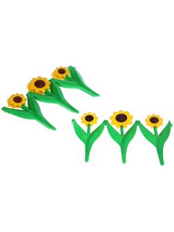 Ограждение декоративное, 32.5 × 225 см, 5 секций, пластик, жёлтый цветок «Ромашка»