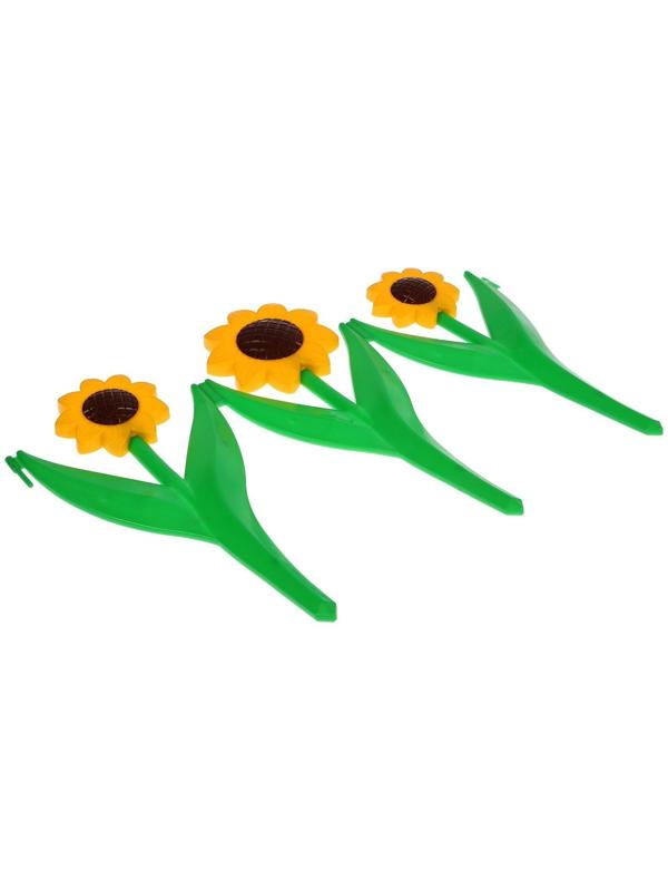 Ограждение декоративное, 32.5 × 225 см, 5 секций, пластик, жёлтый цветок «Ромашка»