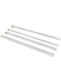 Роликовые направляющие, L=450 мм, до 12 кг, белые, 2 шт.