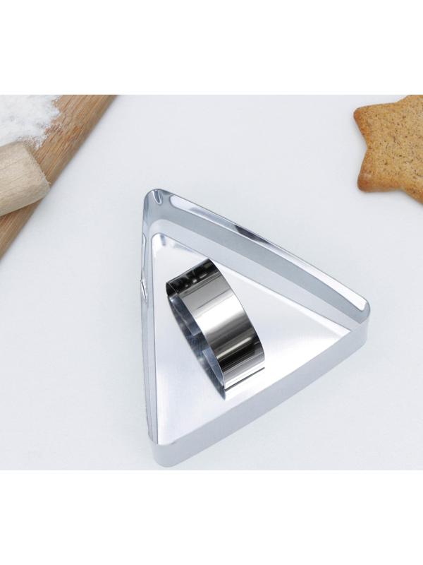 Форма для выкладки Доляна «Треугольник», 7,5×6,5×4 см, с прессом