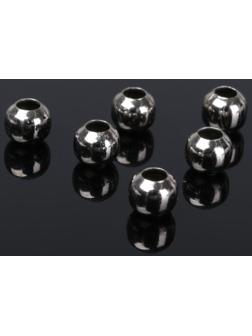 Кримп (зажимная бусина), СМ-373, 6 мм (набор 20шт), цвет серебро