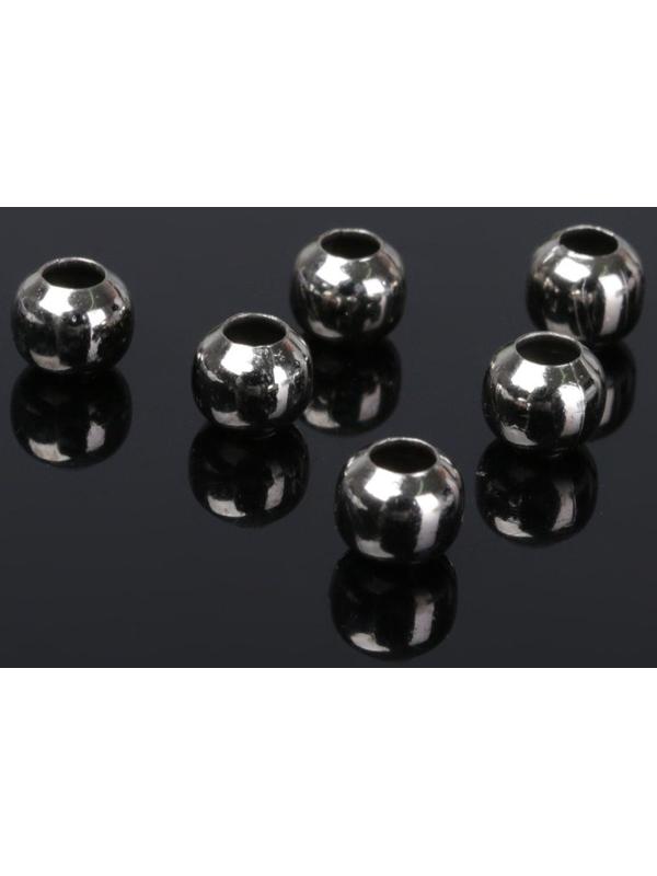 Кримп (зажимная бусина), СМ-373, 6 мм (набор 20шт), цвет серебро