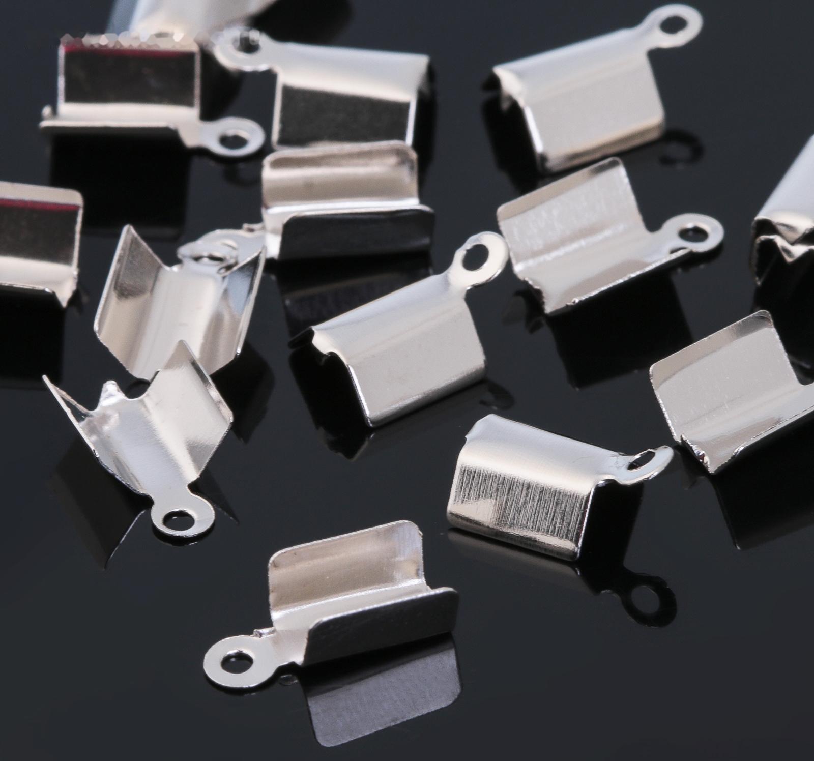 Зажим для ленты, (набор 20шт), цвет серебро, 10 мм