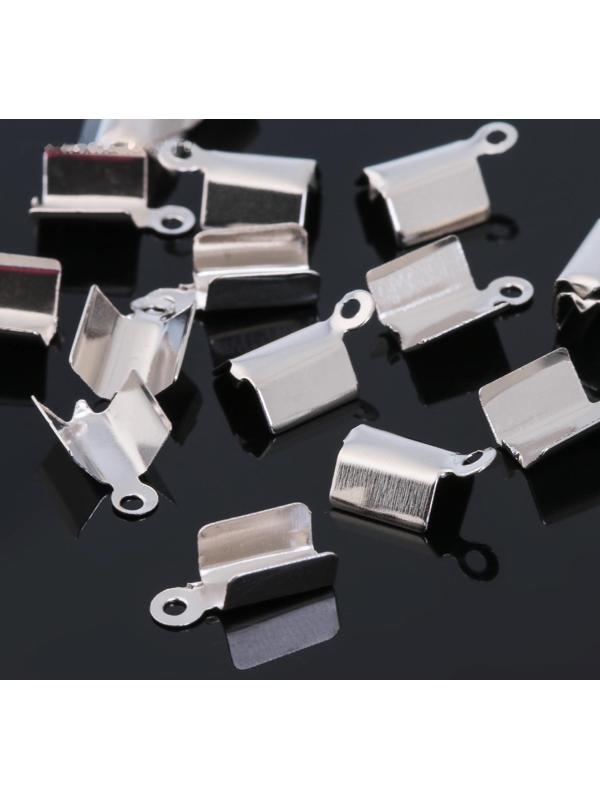 Зажим для ленты, (набор 20шт), цвет серебро, 10 мм