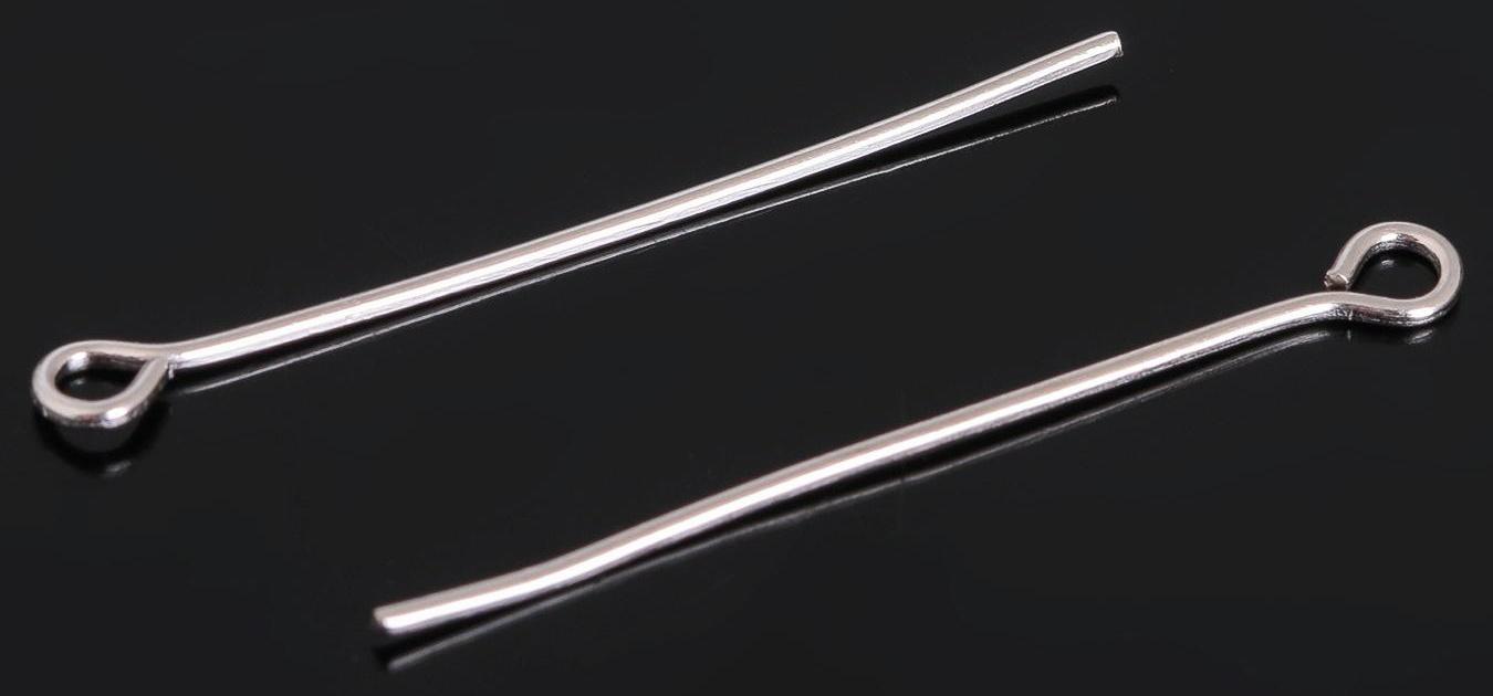 Штифт с петлёй СМ-1083, 3 см, упаковка 100 гр, цвет серебро