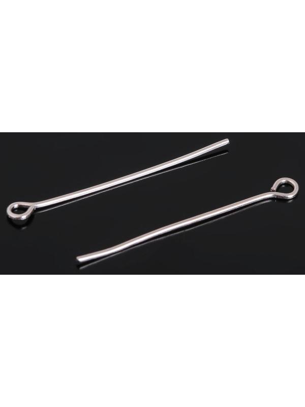 Штифт с петлёй СМ-1083, 3 см, упаковка 100 гр, цвет серебро