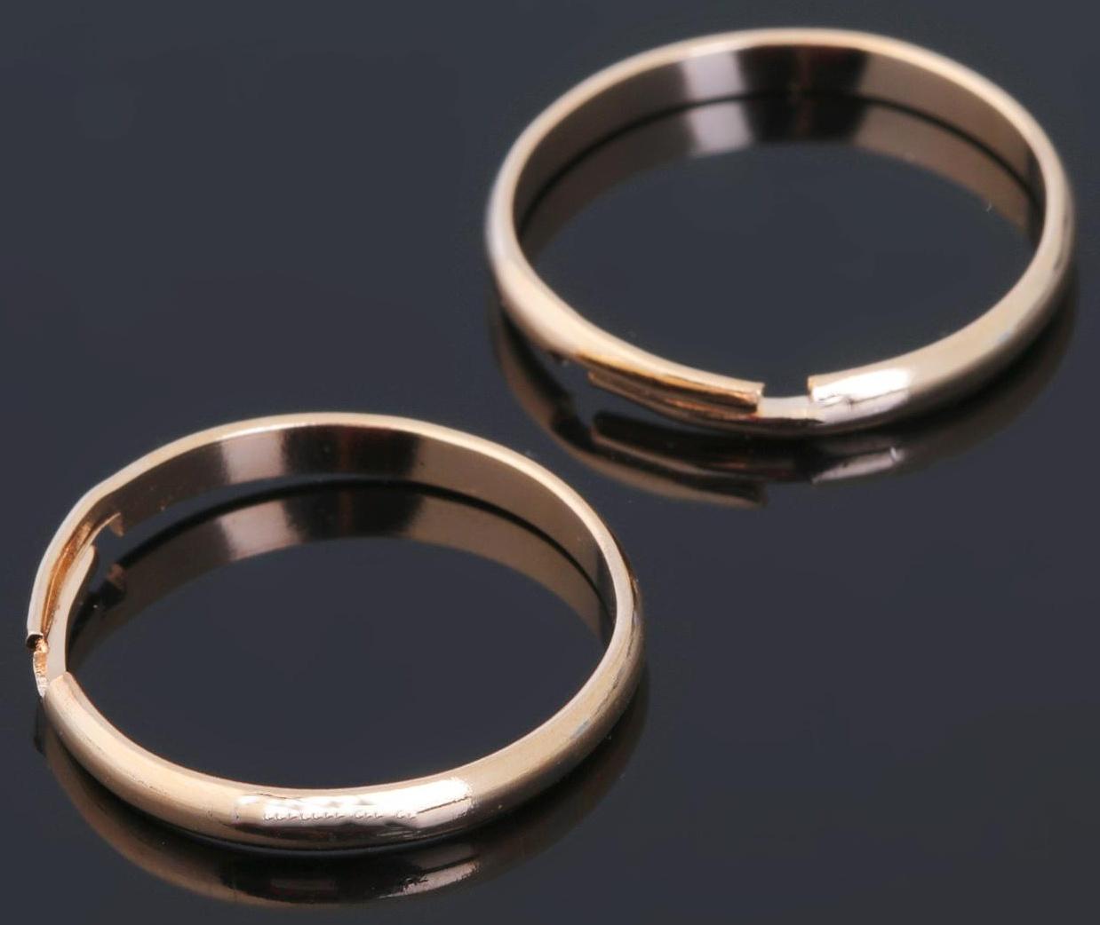 Основа для кольца регулируемая (набор 5 шт), цвет золото