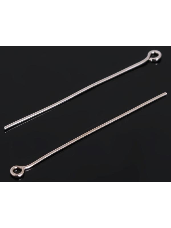 Штифт с петлёй СМ-1087, 4 см, упаковка 100 гр, цвет серебро