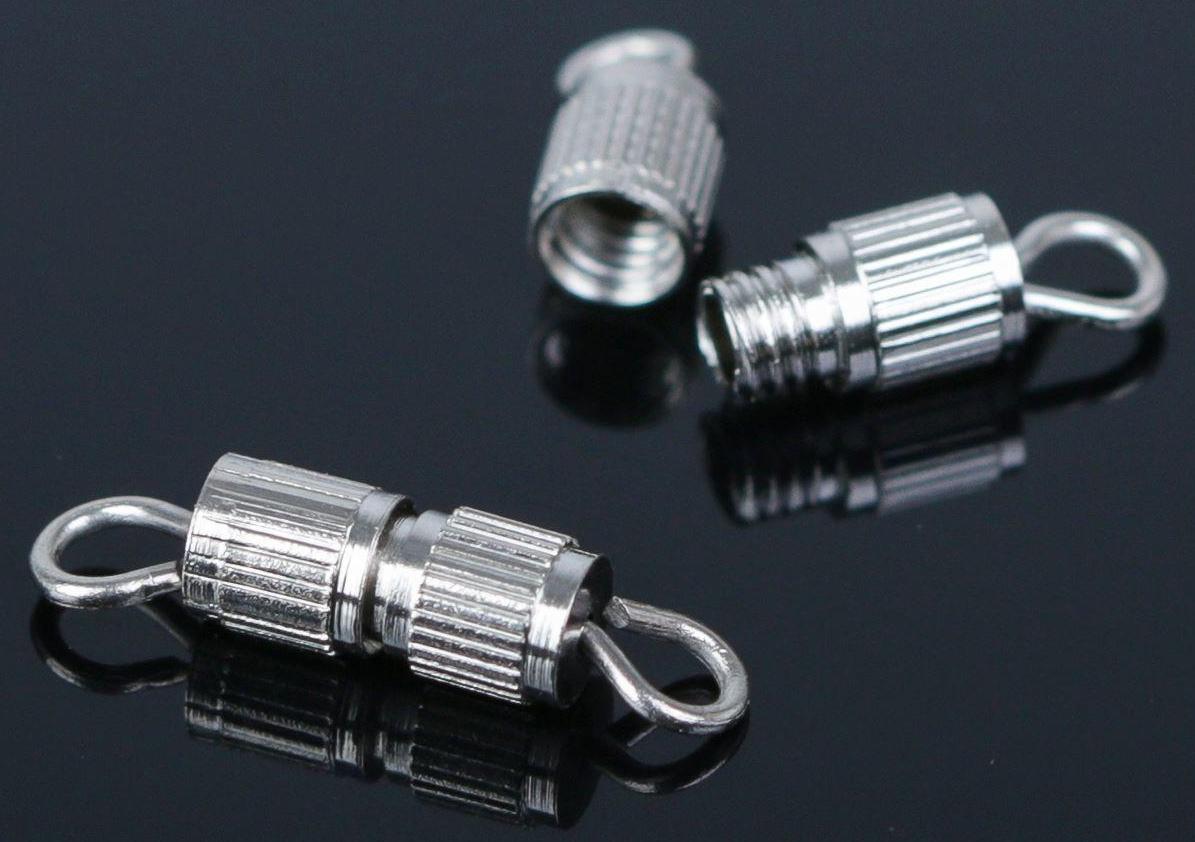 Замок винтовой 7*3 мм (набор 10шт), цвет серебро