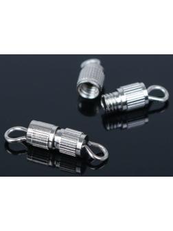 Замок винтовой 7*3 мм (набор 10шт), цвет серебро