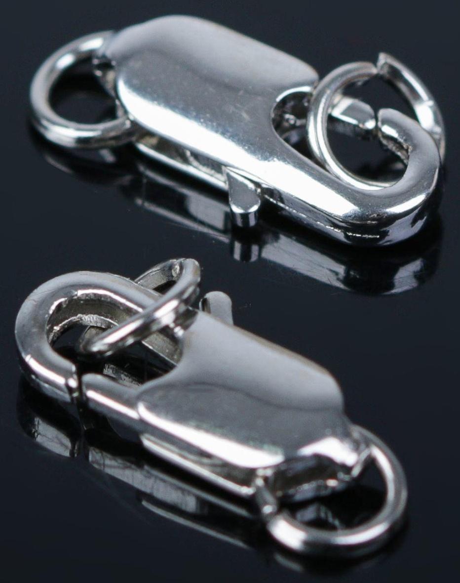 Замок-карабин СМ-562-8, (набор 5шт), 13 мм , цвет серебро