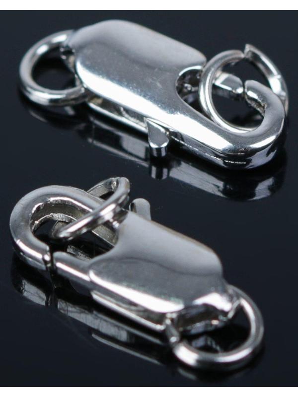 Замок-карабин СМ-562-8, (набор 5шт), 13 мм , цвет серебро