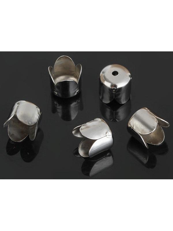 Концевик для шнура, цвет серебро, СМ-305-4, 7 мм, (набор 20шт)