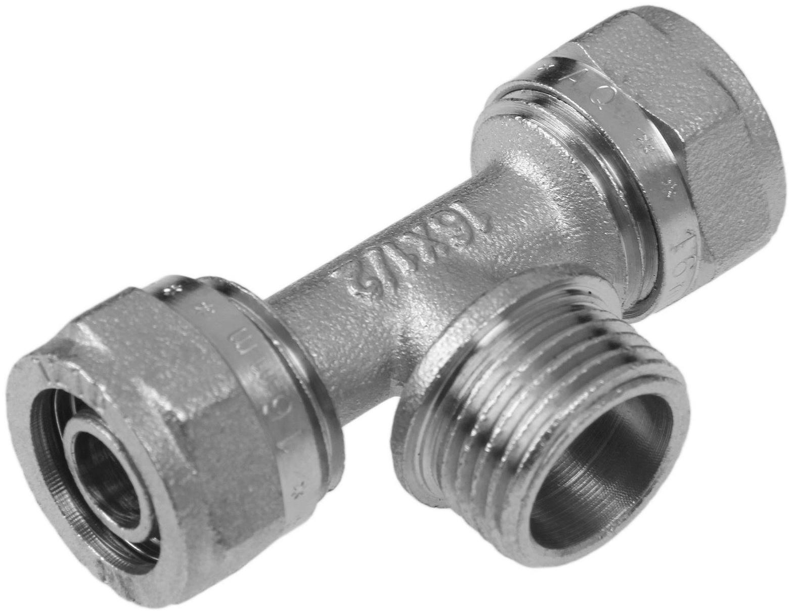 Тройник AQUALINK, обжимной, 1/2