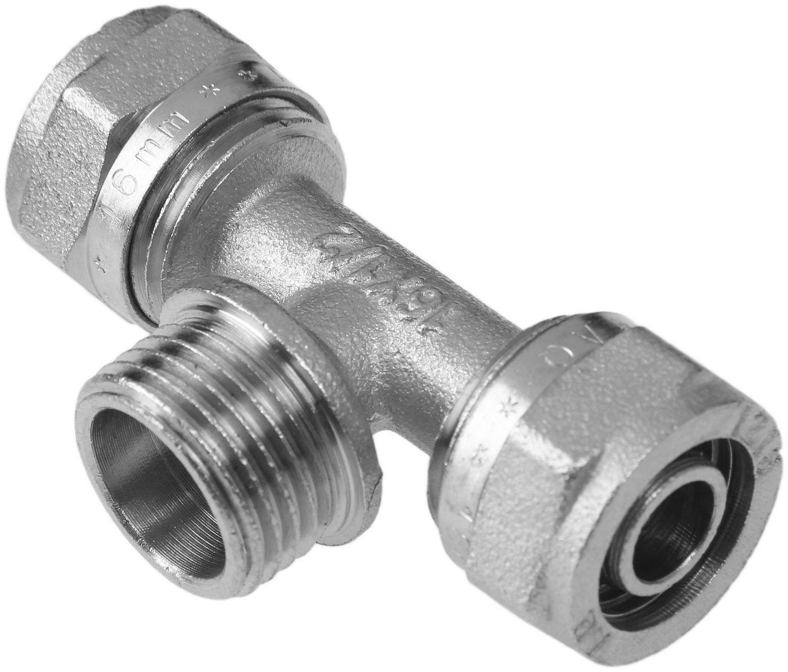 Тройник AQUALINK, обжимной, 1/2