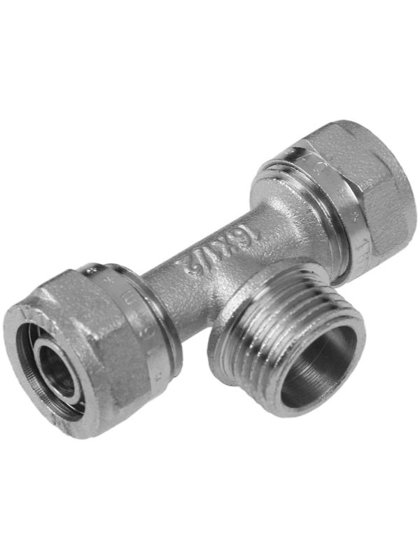 Тройник AQUALINK, обжимной, 1/2