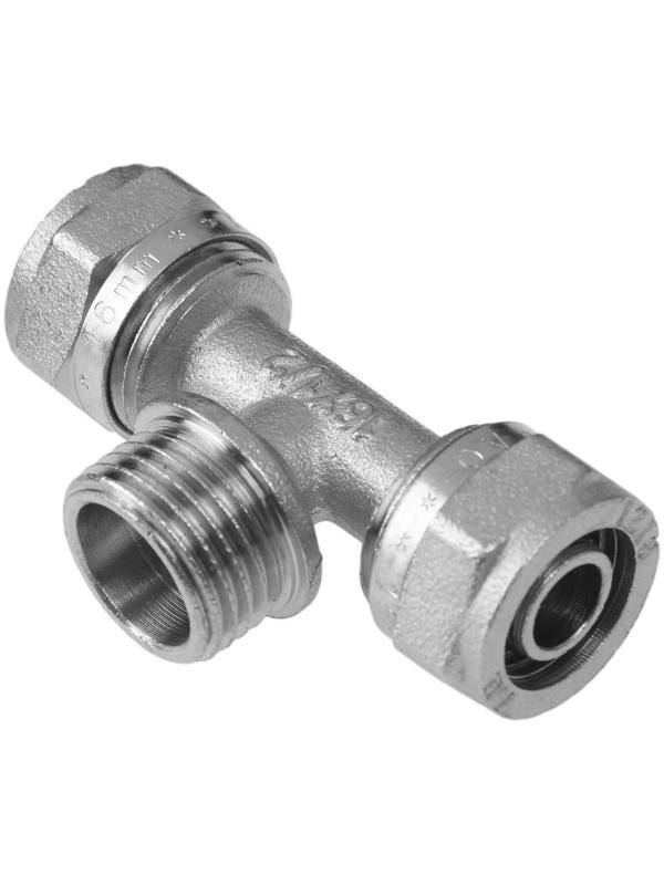 Тройник AQUALINK, обжимной, 1/2