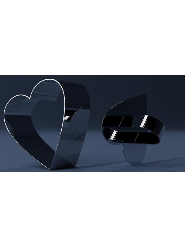 Форма для выкладки Доляна «Сердце», 8×8×4 см, с прессом