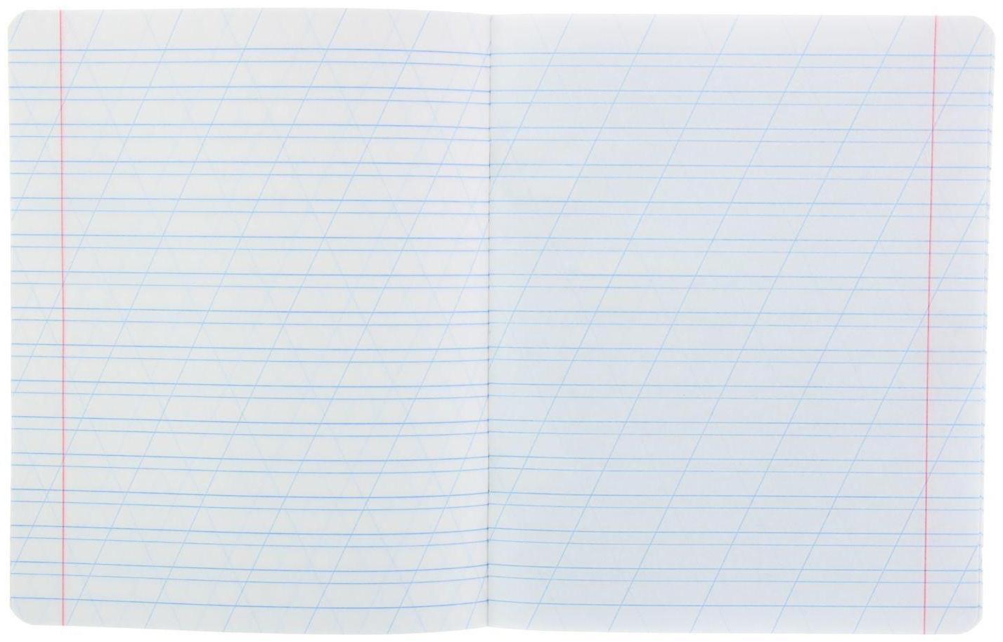 Тетрадь 12 листов косая линейка 