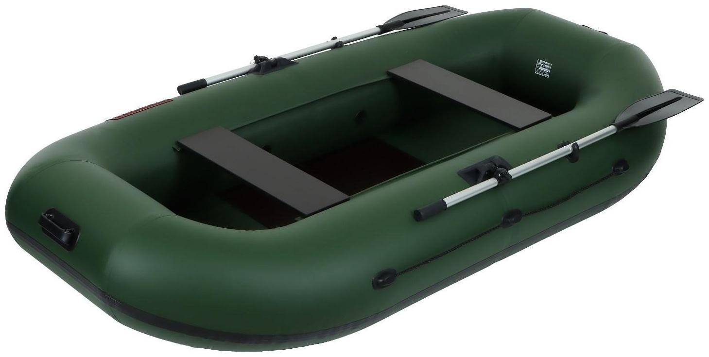 Лодка YUGANA В-270 PC, реечная слань, цвет олива