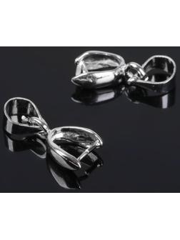 Держатель для кулона, 14*6 мм (набор 5шт), цвет серебро