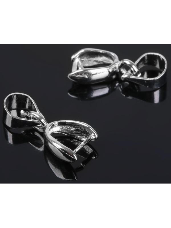 Держатель для кулона, 14*6 мм (набор 5шт), цвет серебро