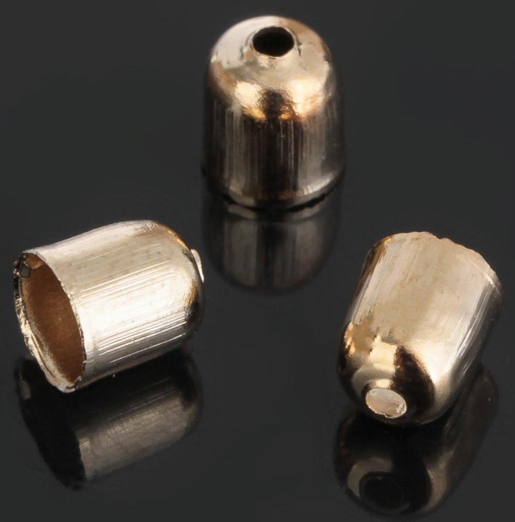 Концевик, цвет золото, 5*6 мм (набор 20шт)