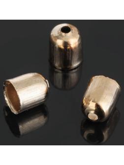 Концевик, цвет золото, 5*6 мм (набор 20шт)