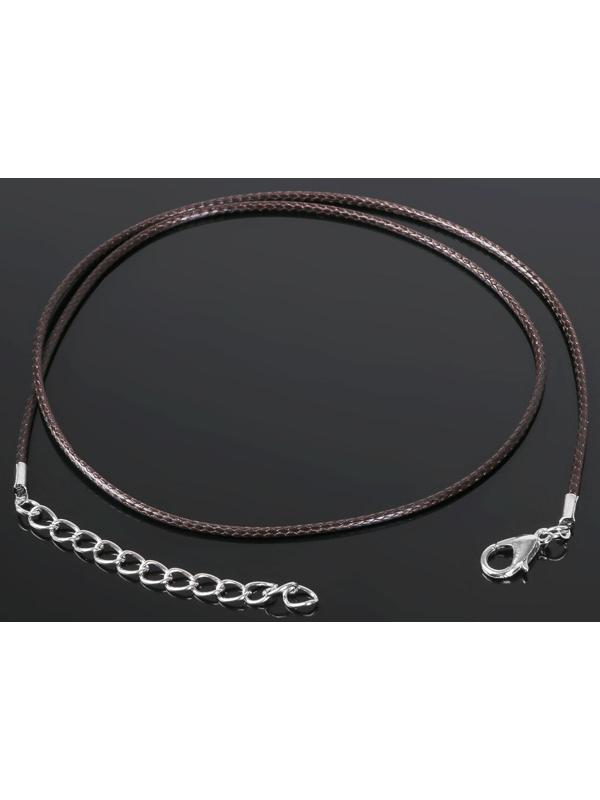 Шнурок 43 см + удлинитель, цвет коричневый, d=1,5 мм