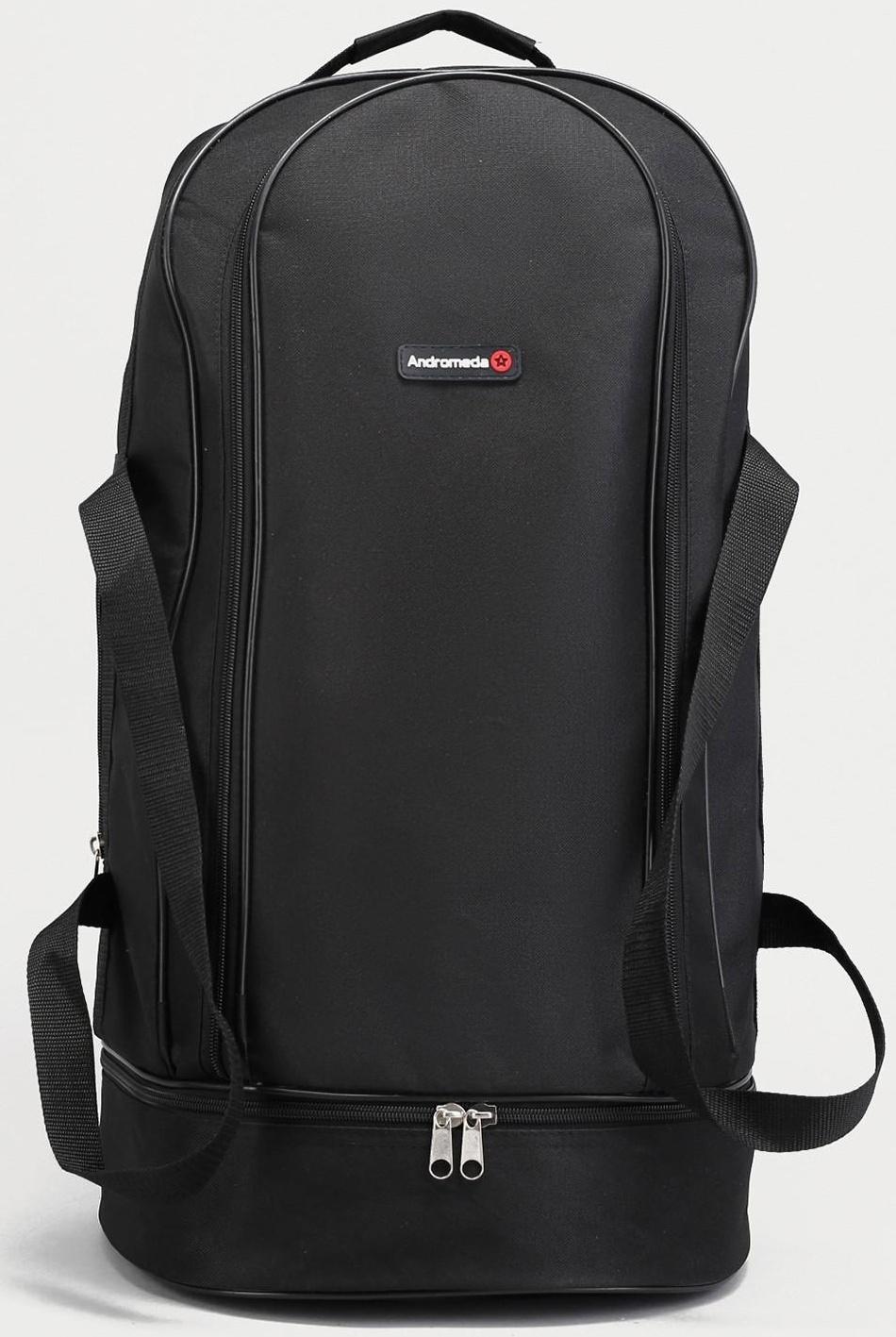 Рюкзак туристический на молнии, 57 л, наружный карман, цвет чёрный